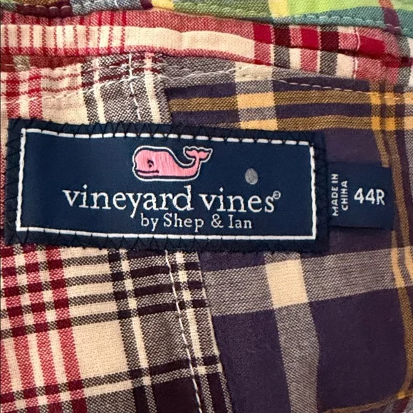 Vineyard Vines Madras Patchwork Blazer 44R NWT Kentucky Derby Preppy Sport Coat - Picture 2 of 16